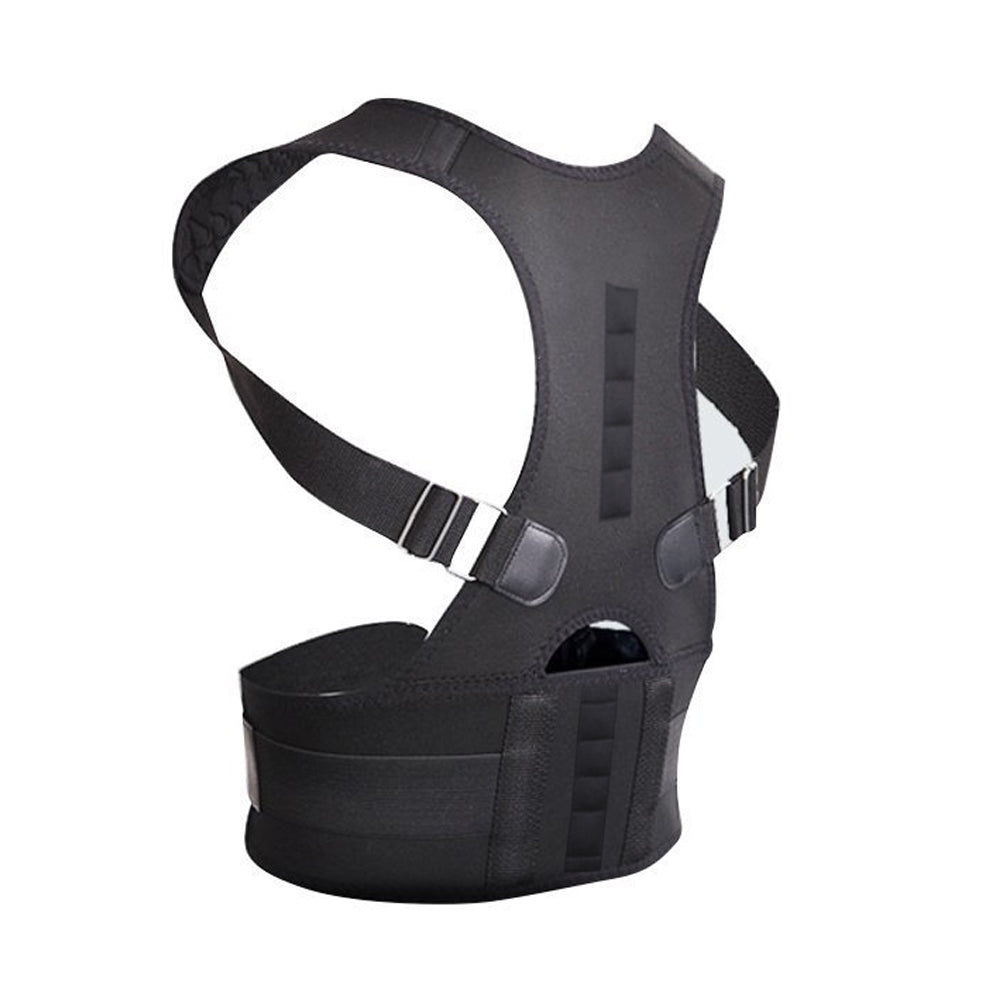 Posture Corrector Back Shoulder Support Brace with Magnets Black male female