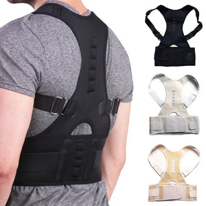 Posture Corrector Back Shoulder Support Brace with Magnets Black male female